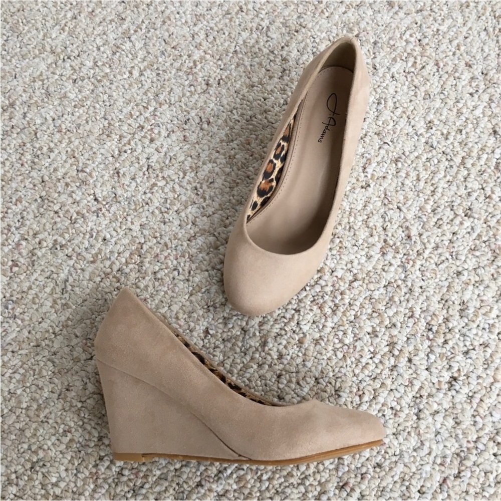 J. Adam’s Suede Wedge Heels